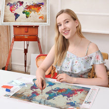 Carica l&#39;immagine nel visualizzatore della Galleria, HUACAN Pittura diamante quadrato pieno Mappa del mondo 5D Diamante fai da te Ricamo Vendita Paesaggio Mosaico Immagine di strass Decorazioni per la casa