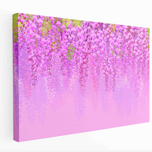 Kunst Leinwand Wandmalerei lila rosa Blumen