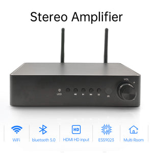 Wi-Fi Bluetooth Amplifier Multi-room HDMI Arc to RCA Audio Converter