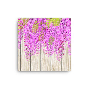 Wand-Kunst-Bilder-Leinwand-Druck-Badezimmer-rosa Blumen-Holzbretthintergrund