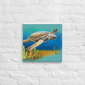 Stampa su tela Arte della parete Soggiorno Tartaruga marina millenaria Dipinti Immagini e decorazioni