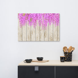 Wandkunst Bilder Leinwanddruck Schlafzimmer Rosa Blume Holzbrett Hintergrund