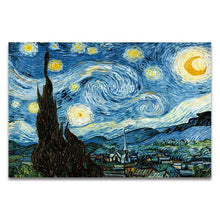 Cargar imagen en el visor de la galería, Famoso artista Van Gogh pintura al óleo cielo estrellado Iris flor amanecer paisaje lienzo pintura impresión póster imagen decoración de pared