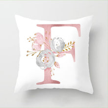 Carica l&#39;immagine nel visualizzatore della Galleria, Cuscino Lettere Cuscini decorativi floreali rosa Federa Fodera per cuscino in poliestere Cuscino decorativo per divano Fodera per cuscino 40835