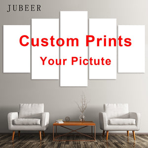 Custom Prints 5 Pieces Wall Art  Custom Poster Customs You Photo on Canvas Decoration Pictures for Living Room No Frame Painting