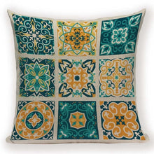 Загрузите изображение в программу просмотра галереи, Green Pillow Cover Geometric Print Cushion Covers Pillow case Sofa Cushion Cover 45*45cm Decorative Throw Pillows Case
