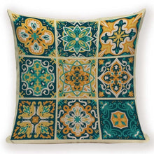 Загрузите изображение в программу просмотра галереи, Green Pillow Cover Geometric Print Cushion Covers Pillow case Sofa Cushion Cover 45*45cm Decorative Throw Pillows Case