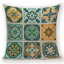 Загрузите изображение в программу просмотра галереи, Green Pillow Cover Geometric Print Cushion Covers Pillow case Sofa Cushion Cover 45*45cm Decorative Throw Pillows Case