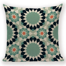 Загрузите изображение в программу просмотра галереи, Green Pillow Cover Geometric Print Cushion Covers Pillow case Sofa Cushion Cover 45*45cm Decorative Throw Pillows Case