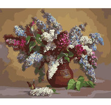 Cargar imagen en el visor de la galería, Cuadro de flores vivas, pintura DIY por números, pintura al óleo pintada a mano, pintura acrílica sobre lienzo para decoración del hogar, 60x75cm