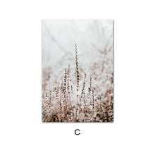 Carica l&#39;immagine nel visualizzatore della Galleria, Scandinavo Natura Pianta Fiore Tela Pittura Nordic Poster Paesaggio invernale Stampa botanica Immagine di arte della parete Decorazione della casa
