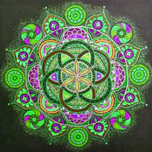 Cargar imagen en el visor de la galería, Taladro cuadrado/redondo completo 5D DIY pintura de diamante &quot;Mandala religiosa&quot; bordado 3D punto de cruz 5D decoración del hogar regalo