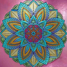 Cargar imagen en el visor de la galería, Taladro cuadrado/redondo completo 5D DIY pintura de diamante &quot;Mandala religiosa&quot; bordado 3D punto de cruz 5D decoración del hogar regalo