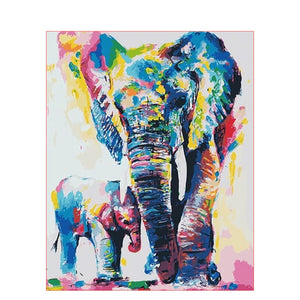 DIY Painting By Numbers Colorful Animals Oil Painting HandPainted Home Decor Gift Canvas Drawing