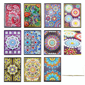Cuadernos de pintura de diamantes Pavo Real en forma especial 5d DIY diamante arte Mandala bordado mosaico regalo de Navidad