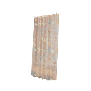 Modern Shower Curtain Starfish Partition Fresh Seaside Style Waterproof Mildew PEVA Curtain For Bathroom Shower Room