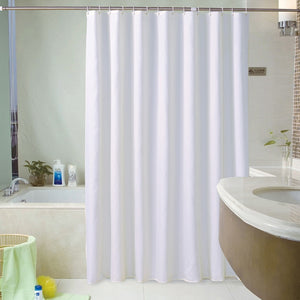 Cortinas de ducha blancas, impermeables, gruesas, sólidas, para baño, bañera, cubierta de baño grande y ancha, 12 ganchos, rideau de bain