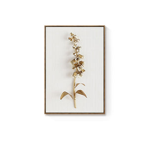 Golden plant leaves and flowers Wall art  canvas painting Wall Pictures for Living Room Nordic Decoration Pictures morden decor