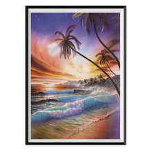 Laden Sie das Bild in den Galerie-Viewer, Landschaft 5D-Diamant-Malerei voller Diamanten ländlichen Wald Strand Blumen runden Diamant-Mosaik-Muster Heimtextilien DIY handgefertigt