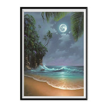 Laden Sie das Bild in den Galerie-Viewer, Landschaft 5D-Diamant-Malerei voller Diamanten ländlichen Wald Strand Blumen runden Diamant-Mosaik-Muster Heimtextilien DIY handgefertigt