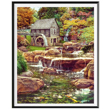 Laden Sie das Bild in den Galerie-Viewer, Landschaft 5D-Diamant-Malerei voller Diamanten ländlichen Wald Strand Blumen runden Diamant-Mosaik-Muster Heimtextilien DIY handgefertigt