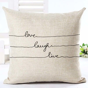 Letter Love  Home Cushion covers Cotton linen Black White pillow cover Sofa bed Nordic decorative pillow case almofadas 45x45cm