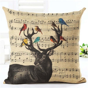 Drop Shipping Custom Elk New 24 styles Linen Pillow Cover Geometric Deer Cushion Cover Nordic Style Home Decorative Pillow Case