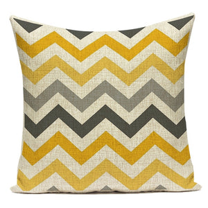 Nordic Simple Cushions Case Yellow Stripe Home Decorative Pillow Cases Line Cushion Covers Pillows Covers Sofa Bed Cushion Cover