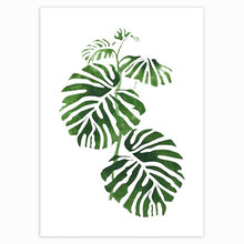 Carica l&#39;immagine nel visualizzatore della Galleria, Pianta tropicale Nordic Poster Decorazione della casa Foglie verdi scandinave Immagine decorativa Pittura moderna su tela di arte della parete