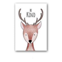 Загрузите изображение в программу просмотра галереи, Милая декоративная картина с изображением мультяшного животного «Будь храбрым, будь сильным», детская комната, детский сад, безрамная картина на холсте, настенная живопись для детей