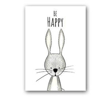 Загрузите изображение в программу просмотра галереи, Милая декоративная картина с изображением мультяшного животного «Будь храбрым, будь сильным», детская комната, детский сад, безрамная картина на холсте, настенная живопись для детей