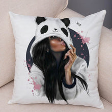 Charger l&#39;image dans la galerie, Super maman taie d&#39;oreiller courte en peluche décor dessin animé Super maman et bébé housse de coussin pour canapé maison voiture taie d&#39;oreiller taie d&#39;oreiller 45*45