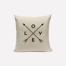 Carica l&#39;immagine nel visualizzatore della Galleria, Fodera per cuscino moderna in lino federa 45 * 45 40 * 40 Love Heart Home Decor per divano letto Federa decorativa