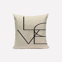 Carica l&#39;immagine nel visualizzatore della Galleria, Fodera per cuscino moderna in lino federa 45 * 45 40 * 40 Love Heart Home Decor per divano letto Federa decorativa