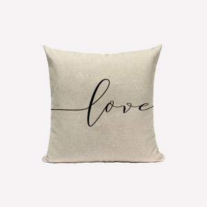 Housse de coussin en lin moderne 45*45 40*40 amour coeur décor à la maison pour canapé-lit taie d'oreiller étui décoratif