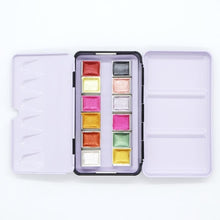 Load image into Gallery viewer, Seamiart 12/24 Watercolor Paint Set Metallic Glitter For Artists School Stationery Graffiti Tool Solid Pigment Art Supplies