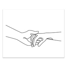 Cargar imagen en el visor de la galería, Arte de línea femenina, impresiones en blanco y negro, pared de galería, lienzo minimalista, pintura de cabeza de flor, arte de pared, póster, imagen, decoración de dormitorio