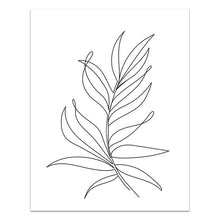 Cargar imagen en el visor de la galería, Arte de línea femenina, impresiones en blanco y negro, pared de galería, lienzo minimalista, pintura de cabeza de flor, arte de pared, póster, imagen, decoración de dormitorio