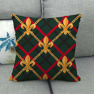 Pillowcase sofa cushion decoration luxury cushion cover geometric lattice pillowcase throw pillowcase christmas pillow case