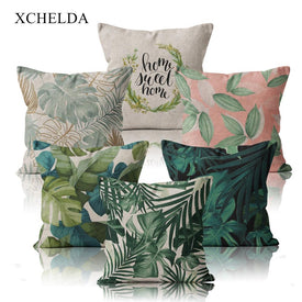 Green Pillow Cover Geometric Print Cushion Covers Pillow case Sofa Cushion Cover 45*45cm Decorative Throw Pillows Case