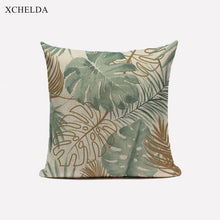 Charger l&#39;image dans la galerie, Green Pillow Cover Geometric Print Cushion Covers Pillow case Sofa Cushion Cover 45*45cm Decorative Throw Pillows Case