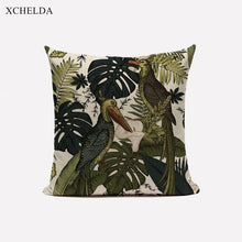 Charger l&#39;image dans la galerie, Green Pillow Cover Geometric Print Cushion Covers Pillow case Sofa Cushion Cover 45*45cm Decorative Throw Pillows Case