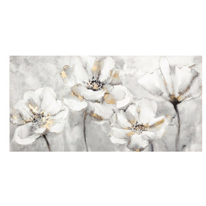 White Flower Abstract Oil Painting  on Canvas Posters and Prints Canvas Painting Cuadros Wall Art Picture for Living  Room Decor