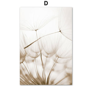 White Shell Beach Flower Dandelion Wall Art Canvas Painting Nordic Posters And Prints Wall Pictures For Living Room Home Decor