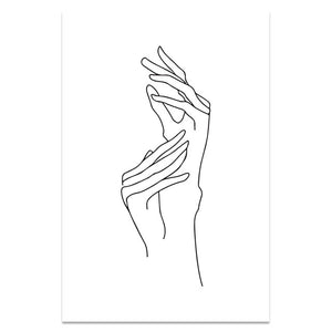 Nordic Minimalist  Figures Line Art Sexy Woman Body Nude Wall Canvas Paintings Drawing Posters Prints Decoration for Livingroom