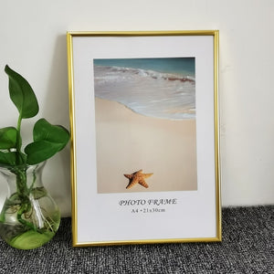 Aluminum Picture Frame Classic Certificate Frame For Wall Hanging With Plastic Glass Metal Photo Frame For Pictures Poster Frame