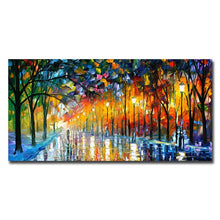 Carica l&#39;immagine nel visualizzatore della Galleria, Pittura a olio astratta moderna che cammina per strada Stampa su tela Nordic Poster Wall Art Picture For Living Room Home Decor