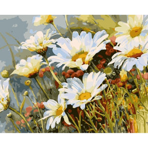 Pintura al óleo por números flor sobre lienzo con marco pinturas de dibujo hechas a mano para adultos imagen para colorear por número decoración arte