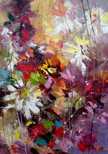 Laden Sie das Bild in den Galerie-Viewer, Abstraktes Aquarell Blau Orange Blume Ölgemälde auf Leinwand Poster und Druckbild Wandkunst Cuadros Home Room Decoration