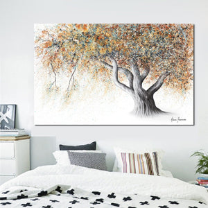 Pósteres e impresiones en lienzo, imágenes de plantas de árboles coloridos, pinturas de pared para el hogar para decoración de sala de estar, sin marco